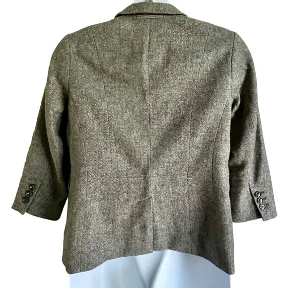 Talbots Gray Wool Blend 2 Button Lined Jacket Blazer Pockets Women's Size - Picture 7 of 11